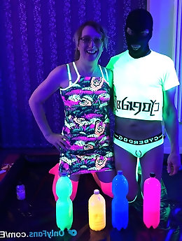 A mature woman displaying her breasts