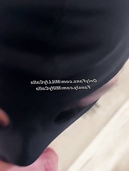 A man fucked a girl in a red dress and cummed on her clothes